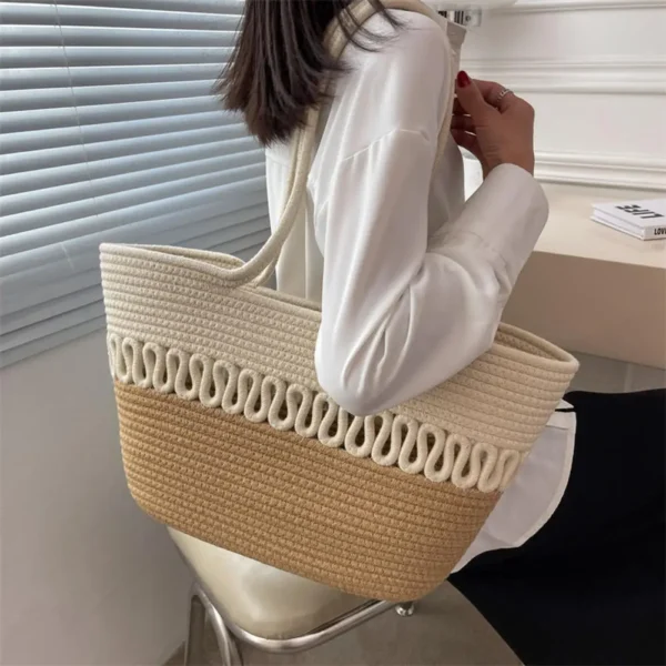Shoulder Bag Cotton Thread Woven 1