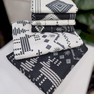 7x6 Cotton Bed Sheets Mix & Match King Size Black & White
