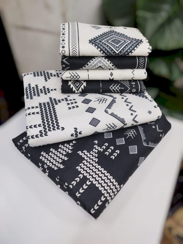 7x6 Cotton Bed Sheets Mix & Match King Size Black & White